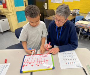 Math tutoring for kids at Martin Luther King, Jr. Elementary School.